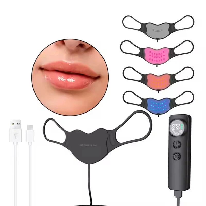 Photon Infrared Red Lights Therapy Lip Masks 4 Modes Lip Beauty Products Reduce Lines Skincare LED Light Brighten Device
