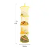 Portable Home Organizer Bag 4 Girds Clothes Storage Basket Folding Basket Teddy Hammock Net Storage Hanging Bag 6