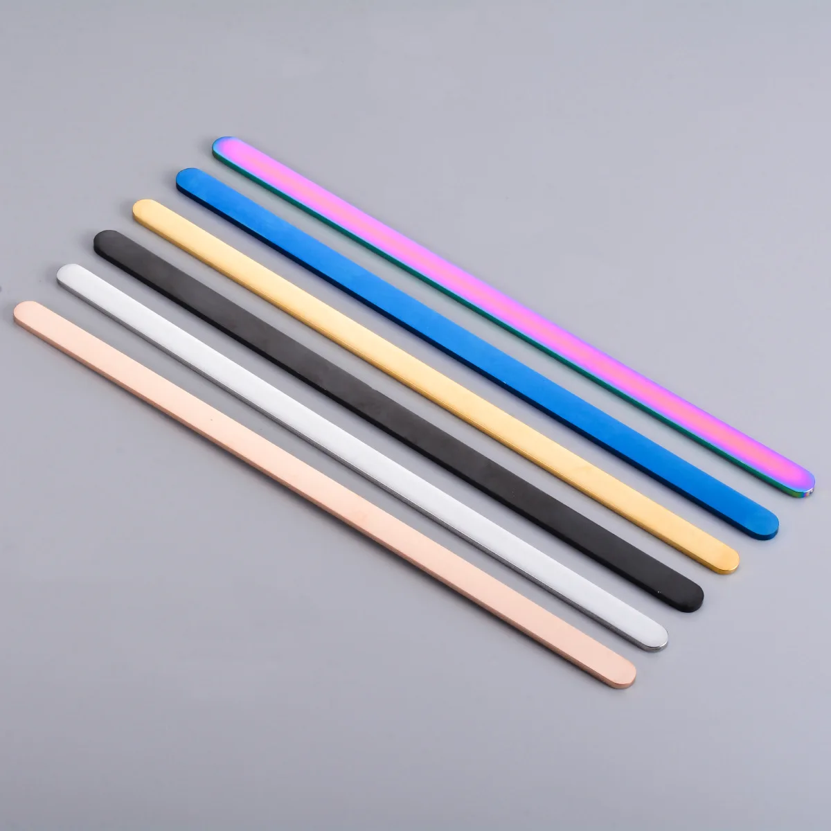 

5pcs Stainless Steel Strip Shape Bracelet Mirror Polished Rectangle Charm Blank Stamping Tag DIY C Open Cuff Bangle Making