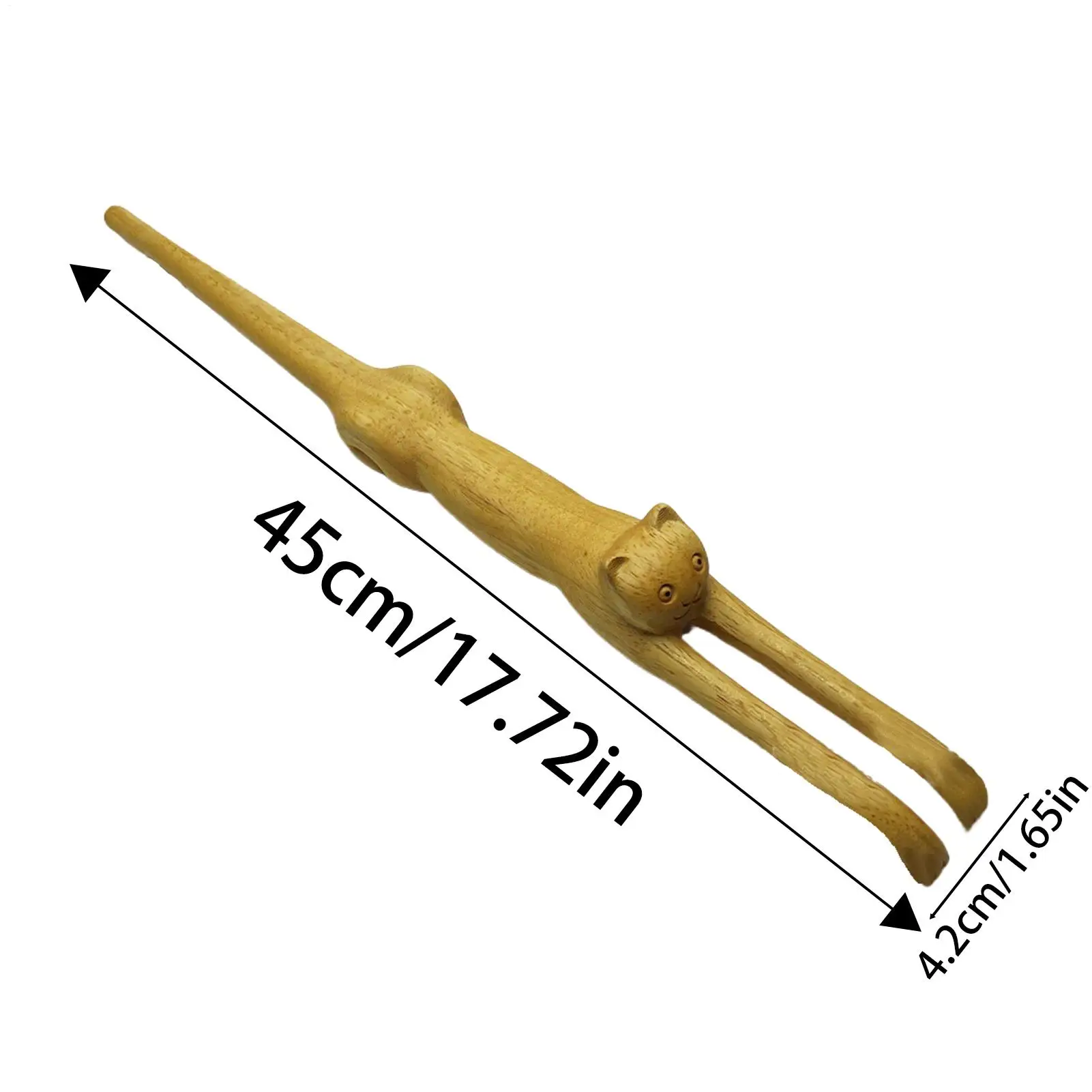 고양이 모양의 등 긁개 베이스우드 긴 손잡이 고양이 모양의 등 긁개 FunnyCat-Shaped Back Scratcher For CatLover
