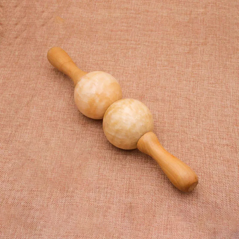 Natural Jade Back Meridian Massage Rolling Roll Back Chiropractic Rods Body Massage Stick Spinal Physiotherapy