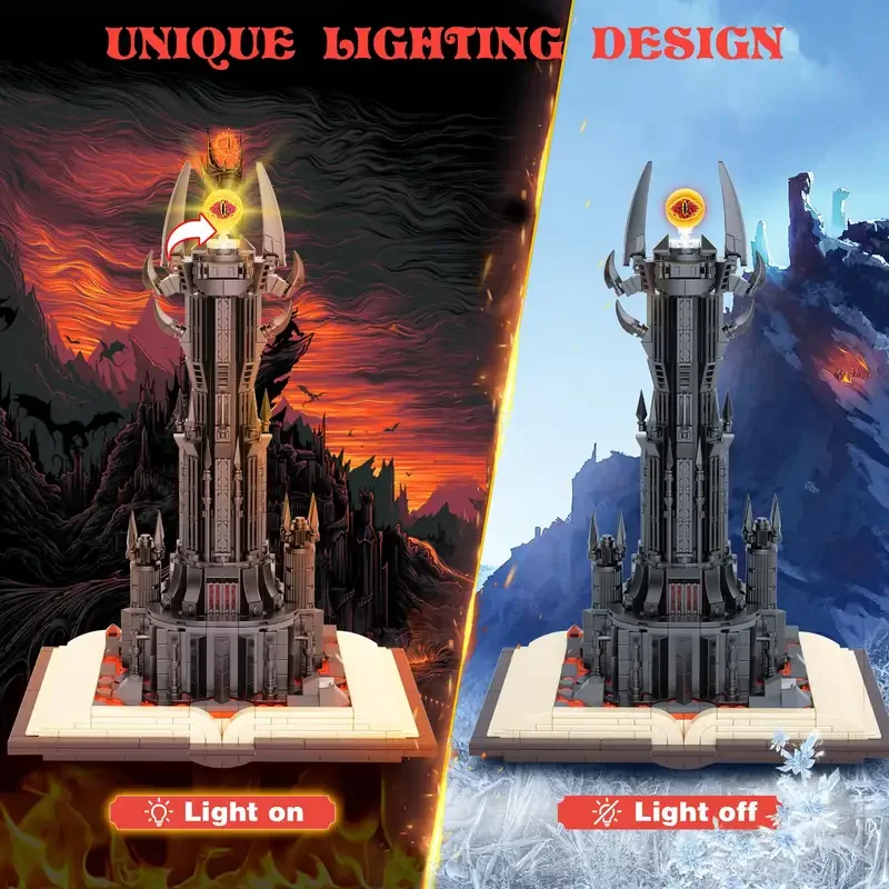 Dark Tower Building Block Kits Magic Rings Building Sets Lord Castle Architecture Sets building block toys 969PCS 13018 for Kids