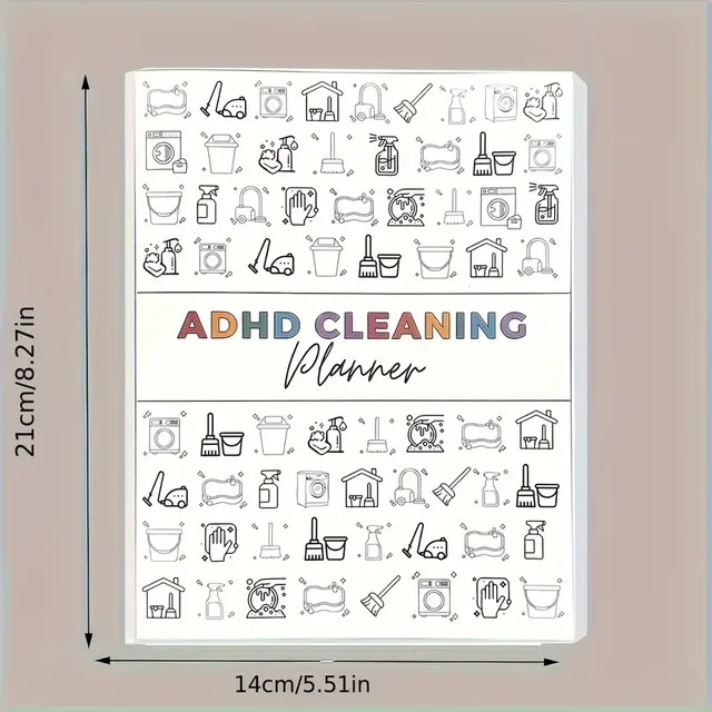 ADHD Cleaning Planner Bundle – Includes Home Cleaning Schedule, Weekly, Monthly, Year-Round Cleanliness Tips, Family Chore Chart