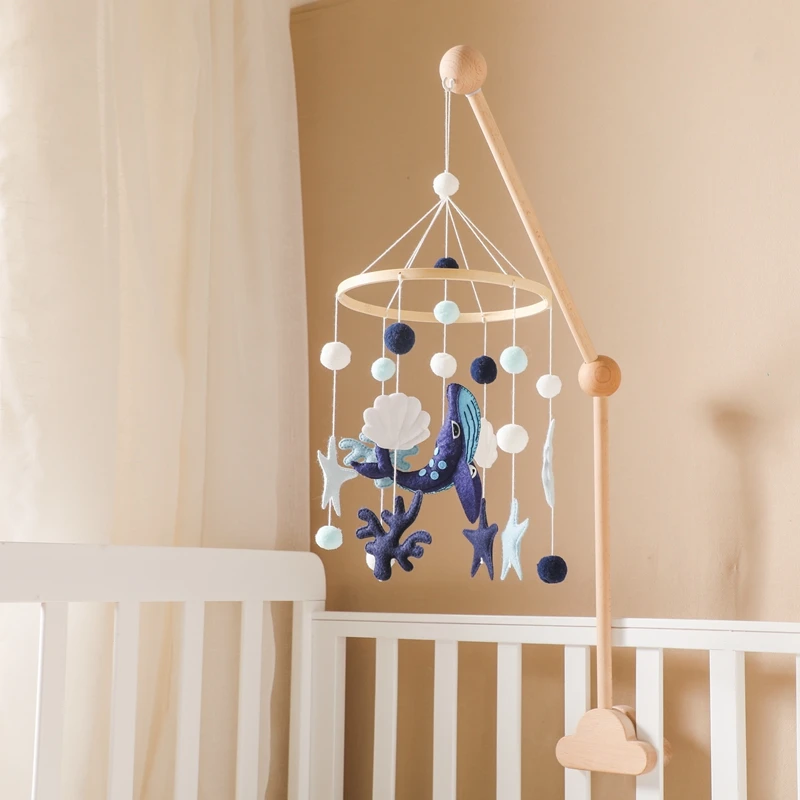 Baby Rattles Toys 0-12 Months Musical Newborn Cute Whale Animal Crib Bed Bell Mobile Toddler Rattles Carousel For Cots Kids Gift - 5
