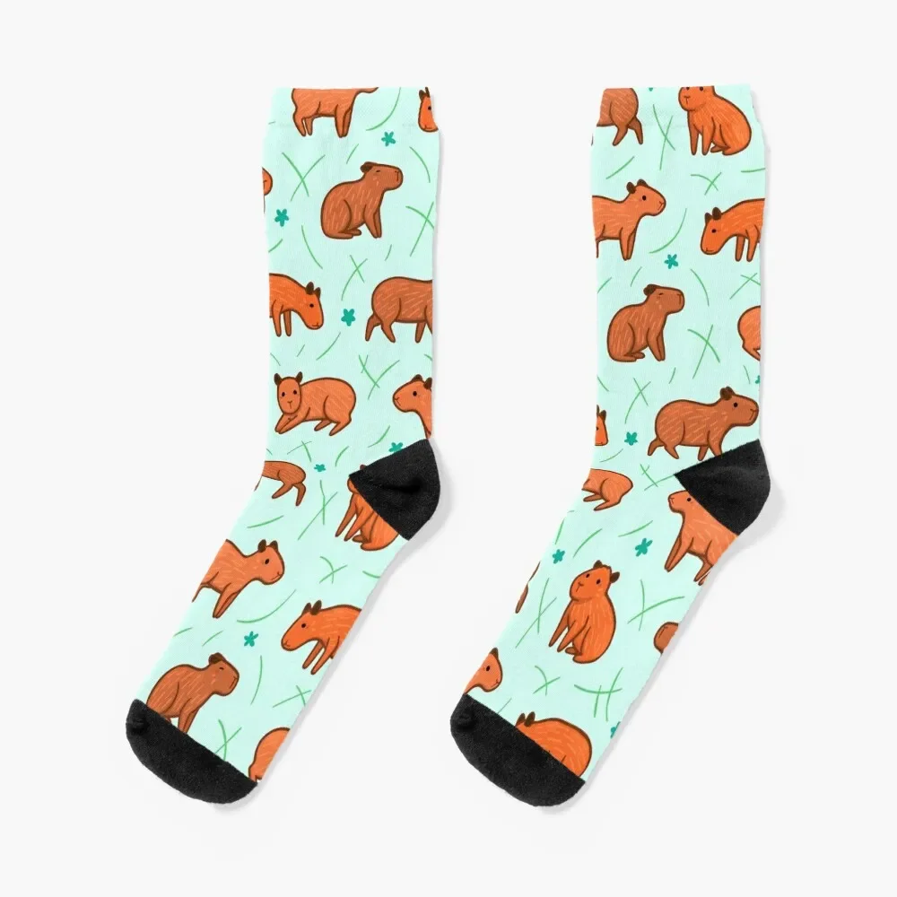 

Capybara Pattern Socks warm winter golf happy Women Socks Men's