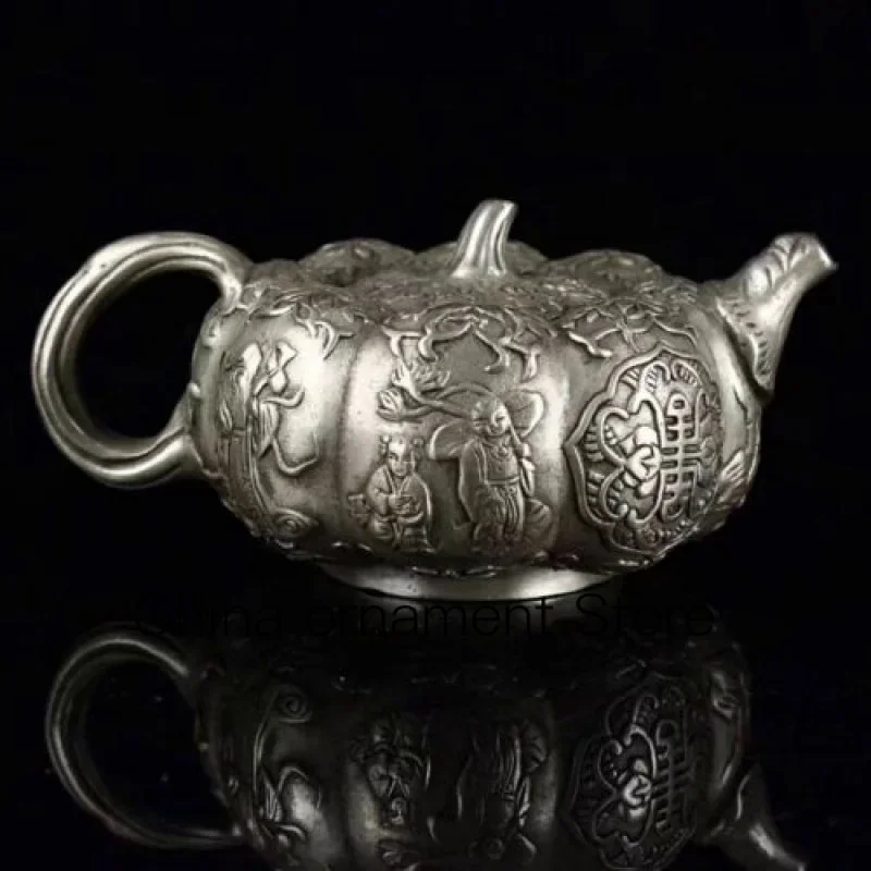 

Collection Teapot Decoration Eight Immortals Pumpkin Pot Bronze Ware Handicraft