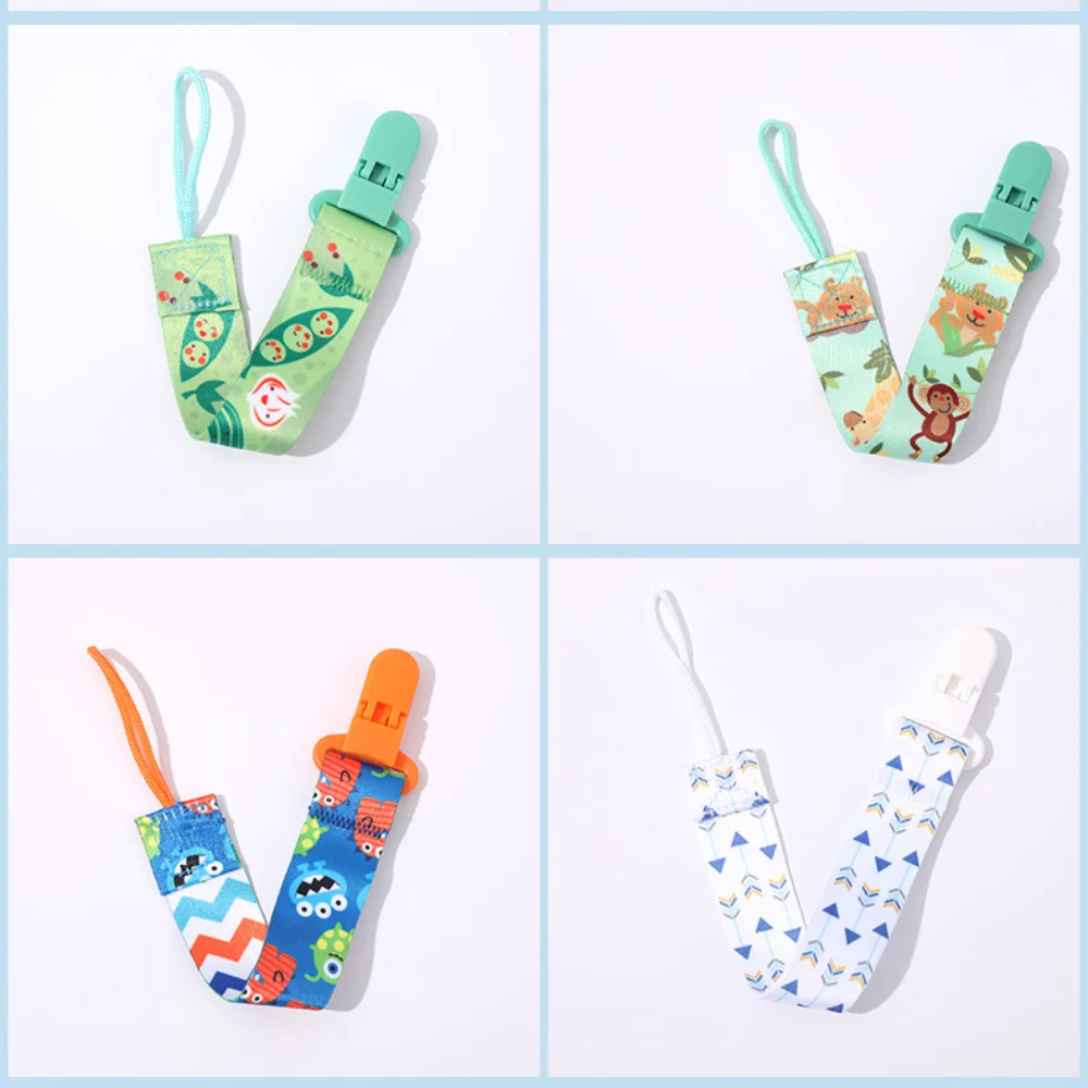 Polyester Pacifier Clips Adjustable Strap for Baby