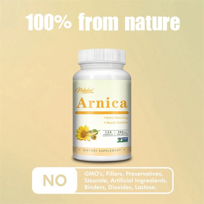 Arnica Capsules Effectively Relieves Bruising and Swelling Reduces Muscle Pain and Stiffness