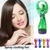 Portable Hand Held Battery Power Fan Air Water Mist Bottle Cooling Spray Office 2