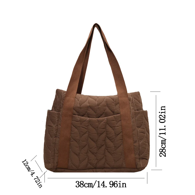 Minimalist Women's Shoulder Bags Large Capacity Multiple Pocket Tote Bag Daily Commuting Handbag For Women