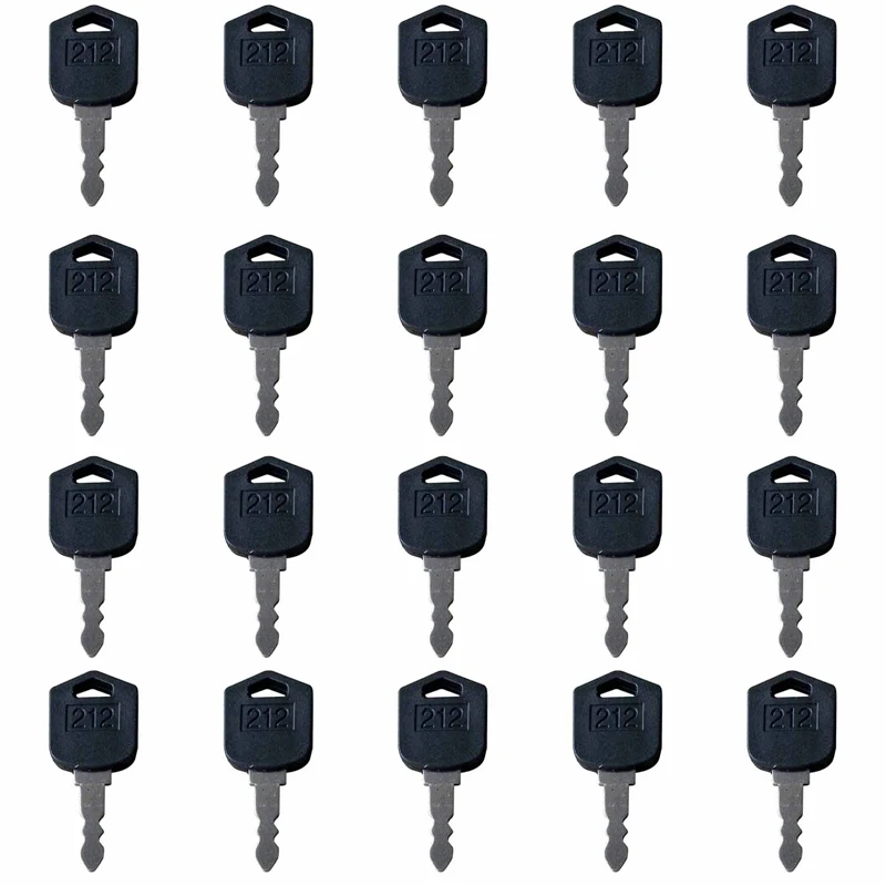 20 PCS Ignition Keys 212 D554212 ELI80-0094 Compatible with Doosan Daewoo Forklift D25 D35 G25 G35