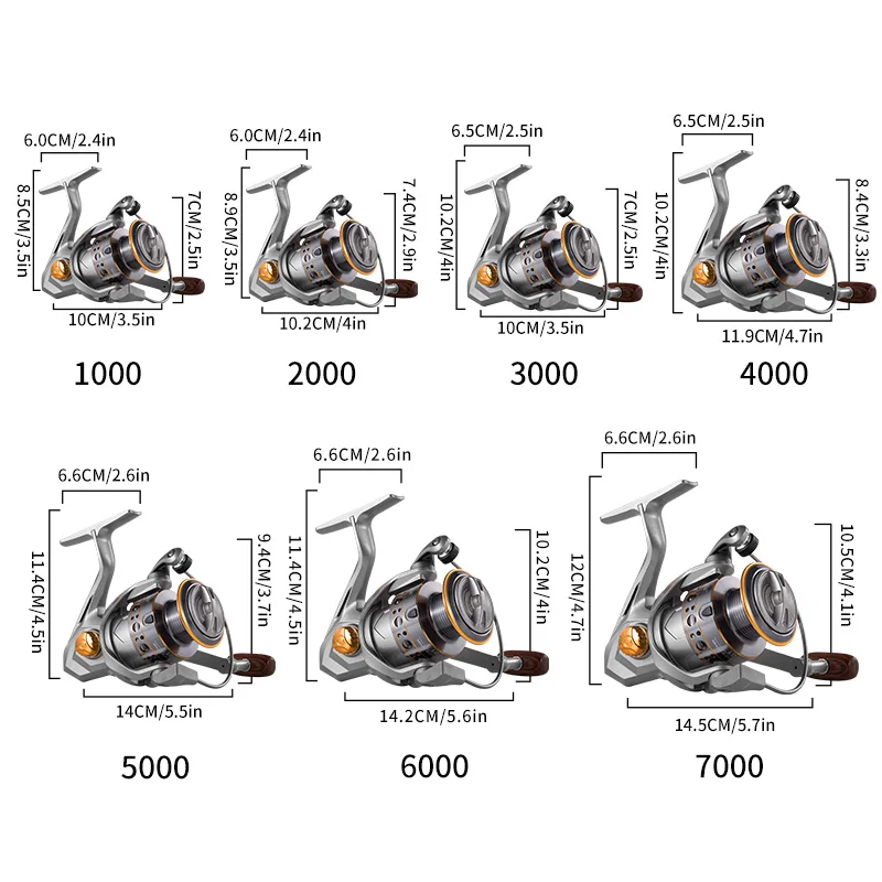 بكرات صيد دوارة من Rooblinos LD للمياه المالحة والمياه العذبة بكرة معدنية يسار/يمين قابلة للتبديل أدوات صيد سمك السلمون المرقط