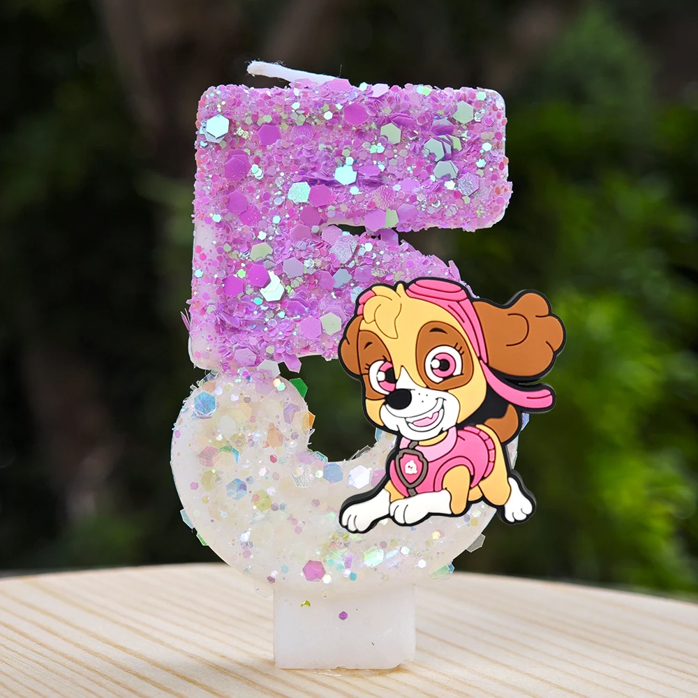 Anime Paw Patrol Kerze Nummer 0-9 Geburtstagstorten-Dekoration Geburtstagsparty Tortendekoration Baby-Shower-Dekoration Geschenk – Detail 33