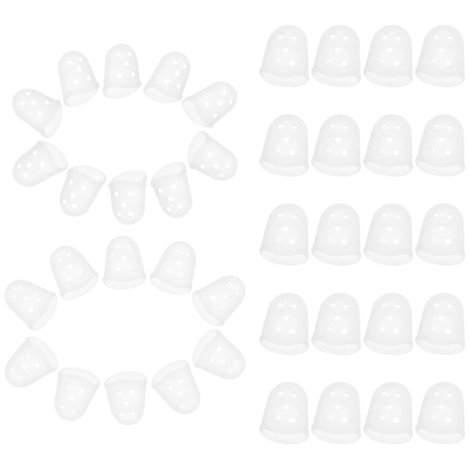 

40 Pcs Guitar Finger Cots Guitars Protector Fingertip Protectors Silica Gel Silicone Covers Protection for Tips