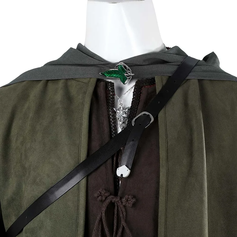 Aazon.co: Adult Lord Of The Rings Aragon Costue Ens, Dark Green - View #7