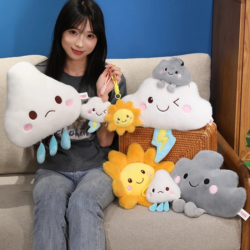 Cute Plush Toy Sun Cloud Pillow Pendant Kawaii Birthday Gift