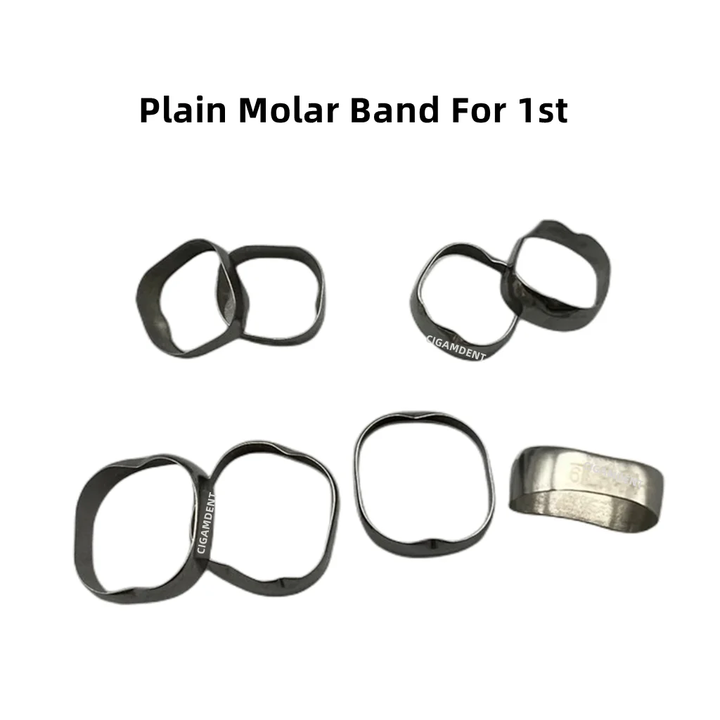 5KitDentalOrthodonticMolarBandPlainMolarBandFor1stMolar4Pcs