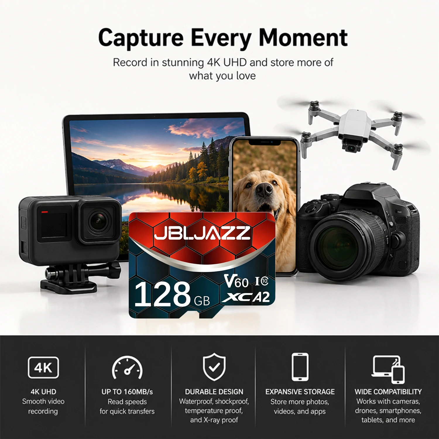 익스트림 프로 마이크로 SD 카드 고속 U3 V60 4K 풀 HD TF 플래시 카드 메모리 카드 128GB 256GB 512GB 고프로 액션 카메라 드론용