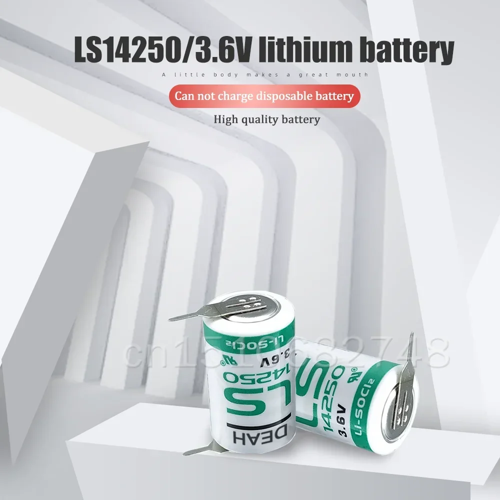 10PCS LS 14250 LS14250 14250 1/2 AA 1/2AA 3.6V 1200mAh Lithium Battery Pins For PLC CNC Gas Water Meter Dry Primary Battery lithium battery