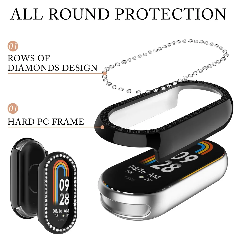 Elegant Diamond Protective Case for Sports Watch Accessories