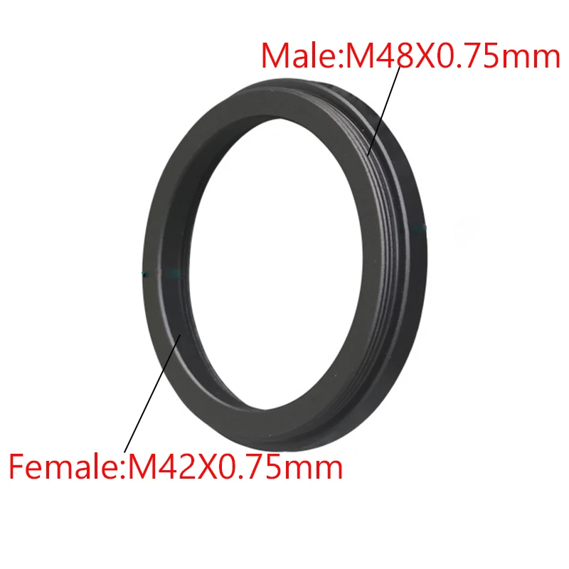 Microscope Adapter Microscope Lens Mounting Ring Female to Male Thread M48 M42 SCT M52 M54 M56 T T2 Astronomical Telescope Photography Adapter Ring Accessories M42x0.75 M48x0.75