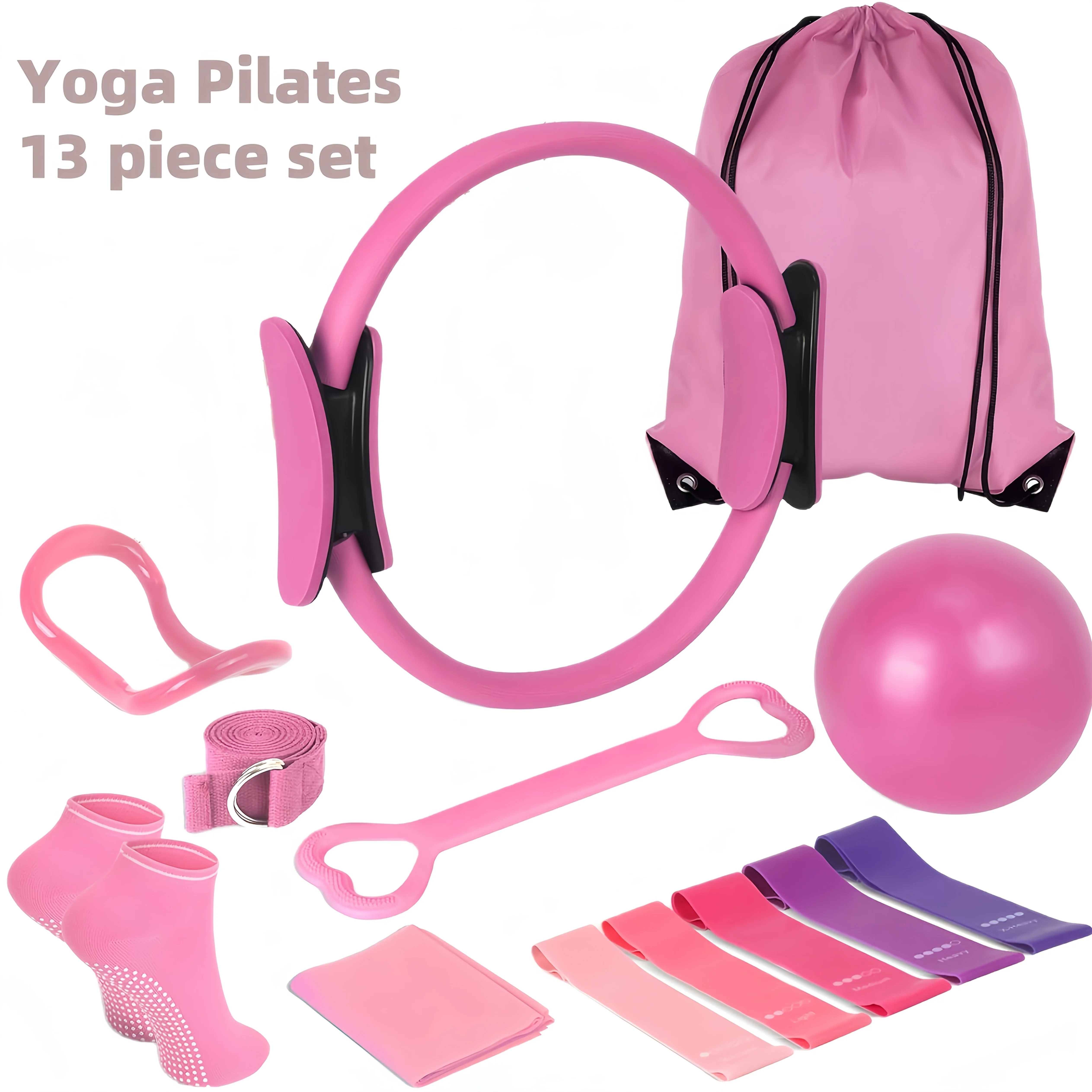 13-Piece Purple Yoga Equipment Set Advanced Training Set Core Strengthening, Flexibility Enhancement
