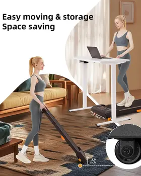 Under Desk Treadmill, Incline Walking Pad Treadmill 330lbs Capacity, 2.5HP Portable Treadmills for Home 1