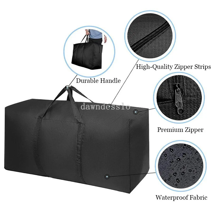 Extra Large Waterproof Moving Luggage Bags Laundry Shopping Bag Foldable Luggage Travel Bag Large Capacity Quilt Organizer - 5