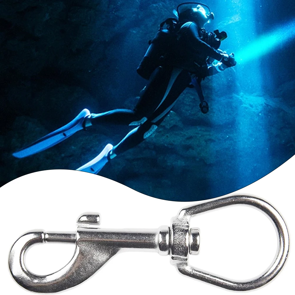 

Scuba Diving Stainless Steel Quick Carabiner Swivel Buckle Eye Bolts 70-120mm Diving Dual End Snap Bolt Hook Clips For BCD Safe