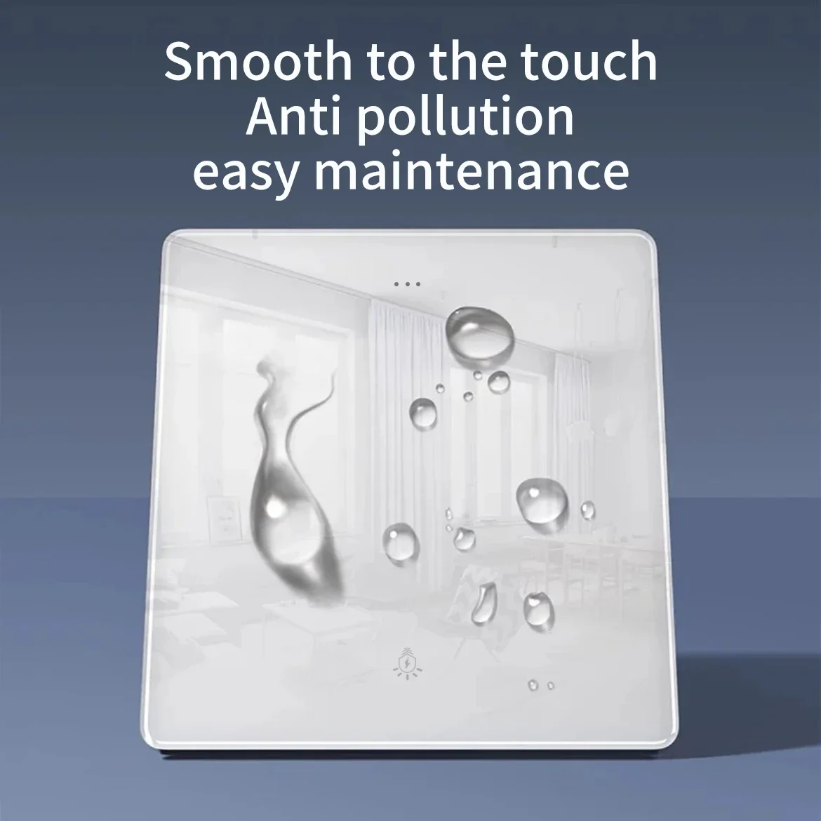 الأبيض الزجاج الجدار مربع لوحة التبديل الاتحاد الأ...