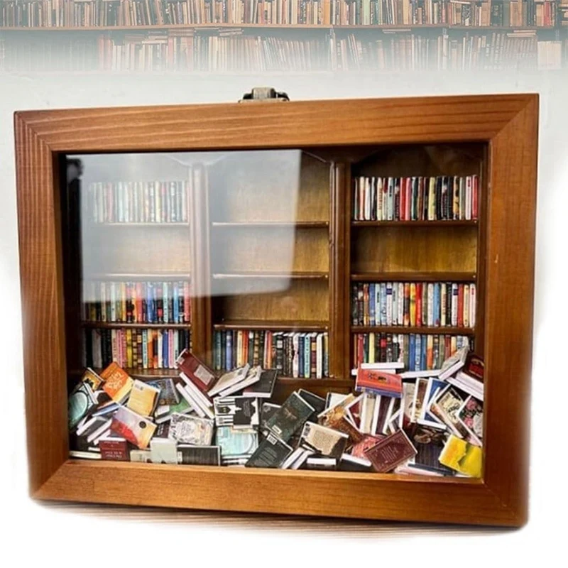 

Anxiety Bookshelf Shake Away Your Anxiety, Bookshelf Decoration, Book Lover Christmas Ornaments