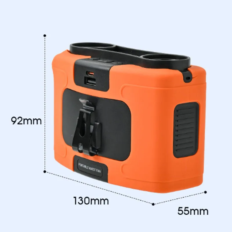 Neck fan 10 Gear Portable Dual Port Turbo Waist Hanging Fan with Digital Display USB Charging Hanging Neck Fans for Riding Outdoor Sports