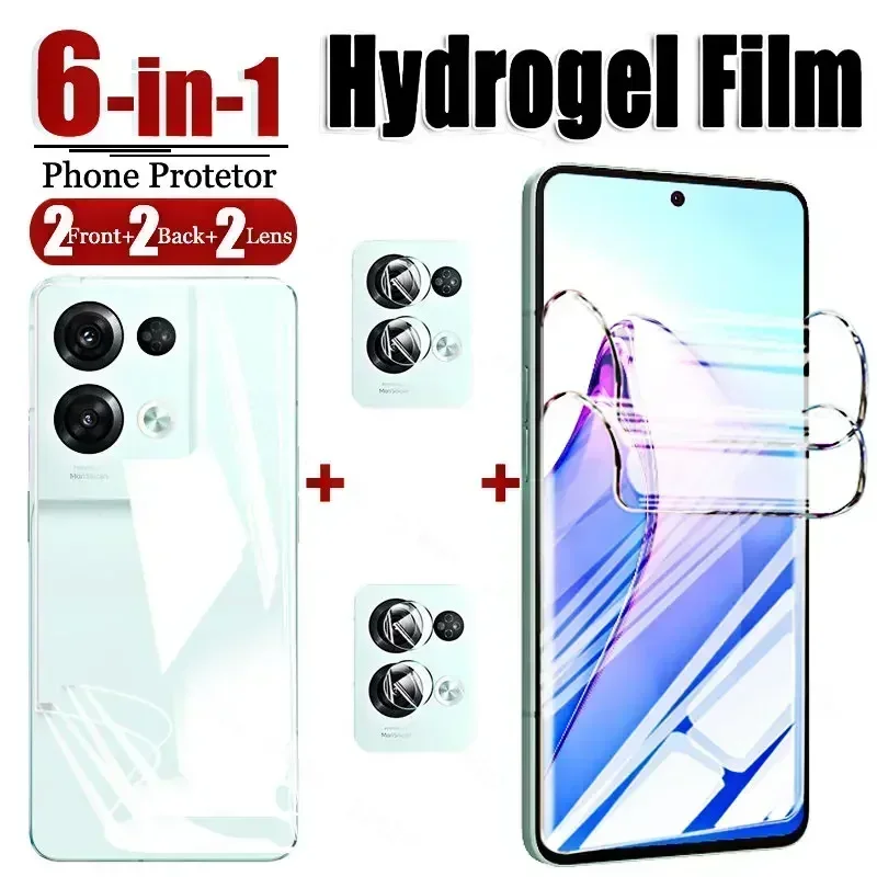 Hydrogel Back Glass Per Oppo Reno 8 Pro Plus 7 Pro 5G Camera Lens Film 9H Clear Screen Protector Per Oppo Reno 8 Pro Plus Glass