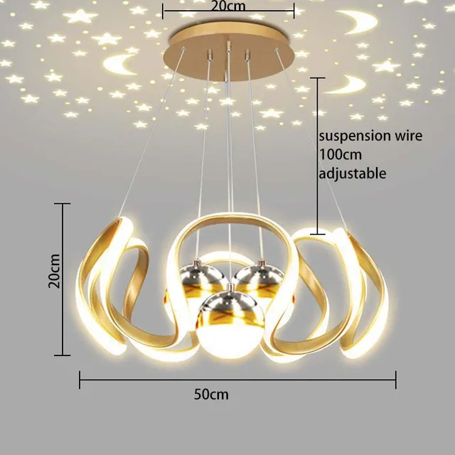 Futuristic LED Swirl Pendant Lights - Lighting4Home