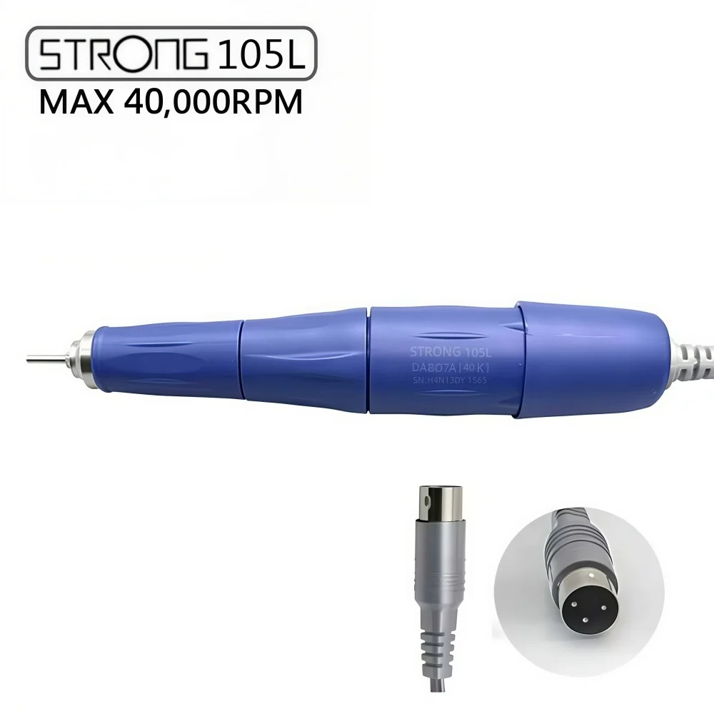 드릴펜 스트롱 105L 40000rpm 핸들 (STRONG 210 90 204 207B 211 전동 네일아트 머신용) 네일아트 폴리쉬 파일 비트 도구