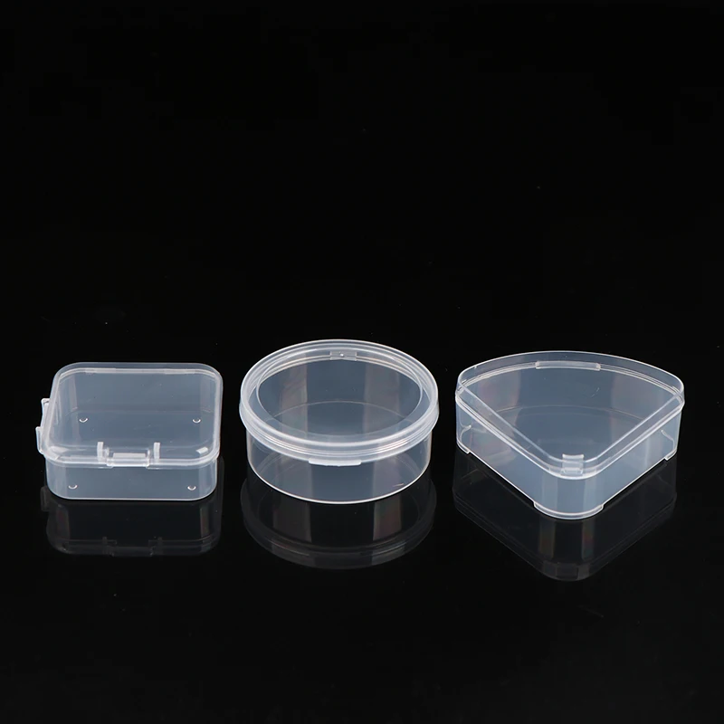 Plastic Box Case For Triangle/Round/Square Puff Transparent Sponge Puff Portable Travel Cosmetic Bags Cosmetics Storage Case 3