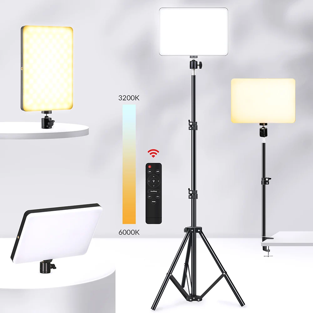 Pode Ser Escurecido Led Painel de Luz de Vídeo ue Plug 27005700k Iluminação Fotografia para Tiktok Live Stream Photo Studio Fill Lâmpada Três Cores