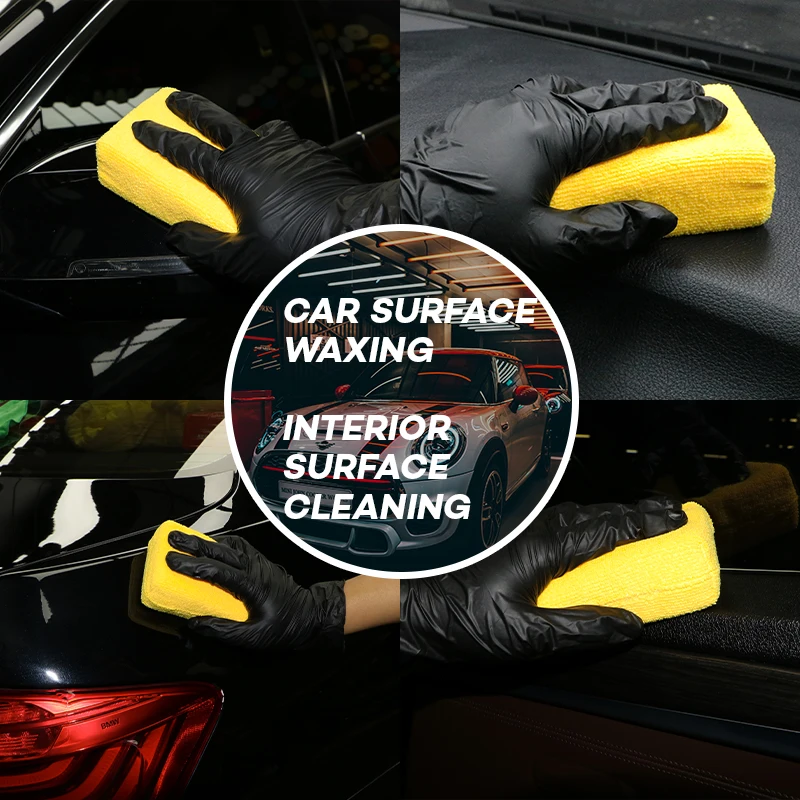 Microfiber Applicator Pads, Premium Microfiber Sponge, Car Wash Sponge and Cleaning Pads, Perfect for Effortless Wax, Sealant 6