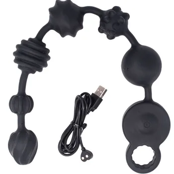 Silicone Big Anal Bead Stimulation Anal with Controlled Anal Plug for Men Adult Toys Funny Adult Toys Gay SM Games anal dildo 4