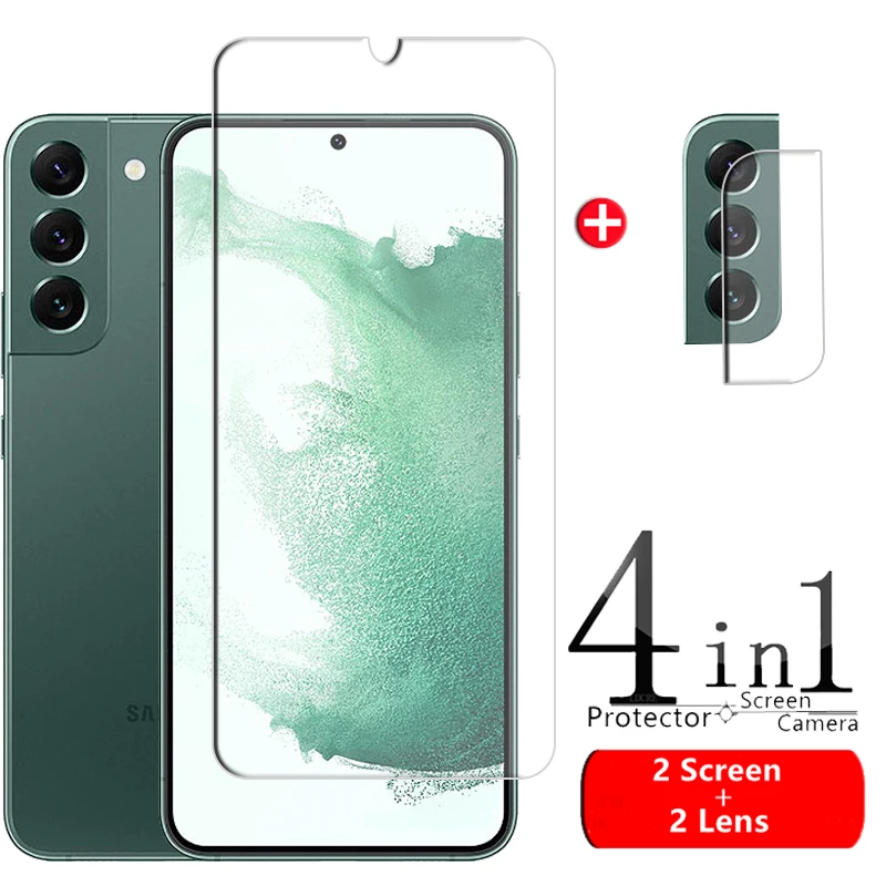 

4 в 1 для Samsung Galaxy S22 Plus стекло для Samsung S22 Plus закаленное стекло 9H Защита экрана для Samsung S22 Plus пленка для объектива
