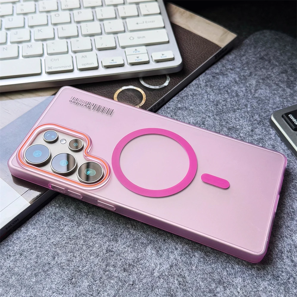 Ultra Thin Matte Magnetic Case with Wireless Charging Compatibility