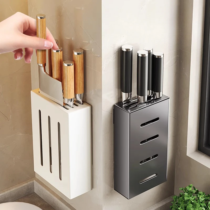 Kitchen knife holder, knife rack, non-punch wall-mounted storage box, knife, kitchen knife, household storage seat