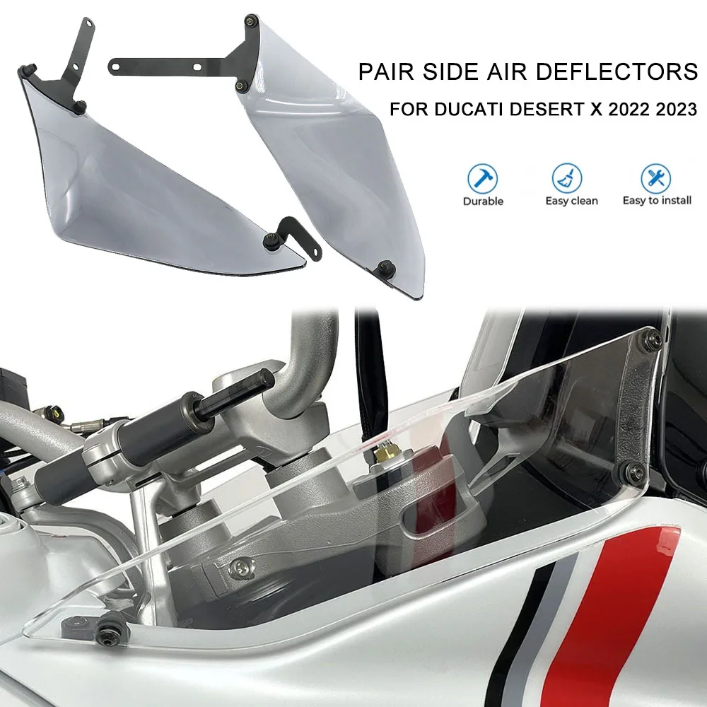 NewMotorcycleSideWindDeflectorFrontWindshieldWindscreen