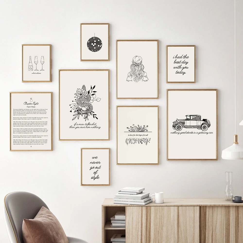 Modern Pop Music Art Prints Famosi Poster Cantanti T.S. Taylor Allison Swift Canvas Painting Wall Pictures Music Studio Decor