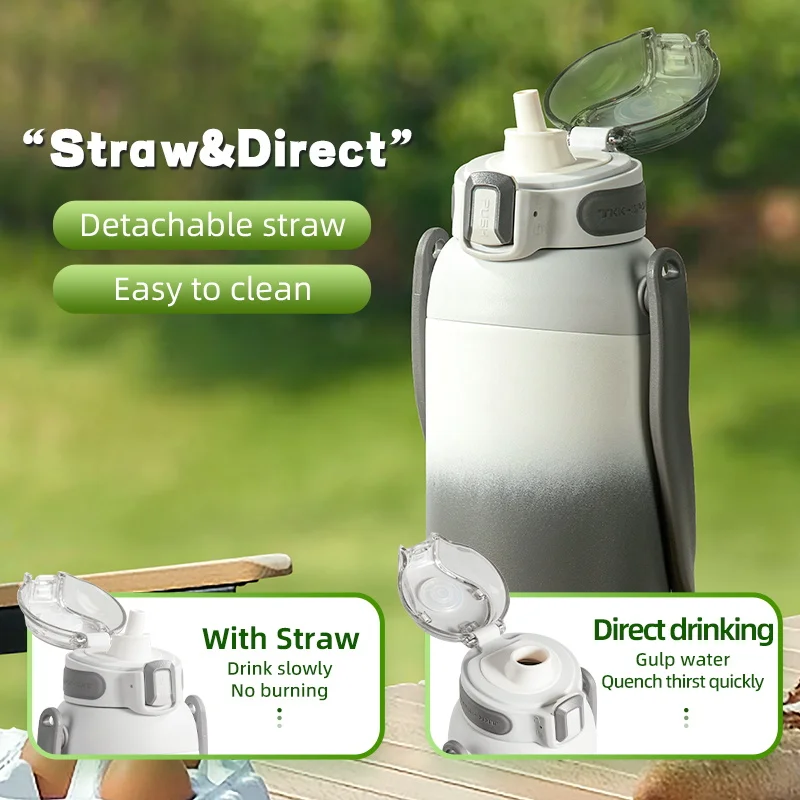 TKK 1100/1300ml SUS-316 Large Capacity Stainless Steel Thermos Portable Vacuum Flask Insulated Tumbler Cutey Thermo Bottle