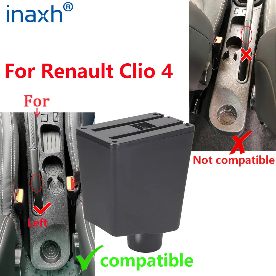 Acheter Accoudoir de voiture rétractable, boîte de rangement d'accessoires,  Interface USB, pour Renault Clio 4, Renault Clio 3 III IV