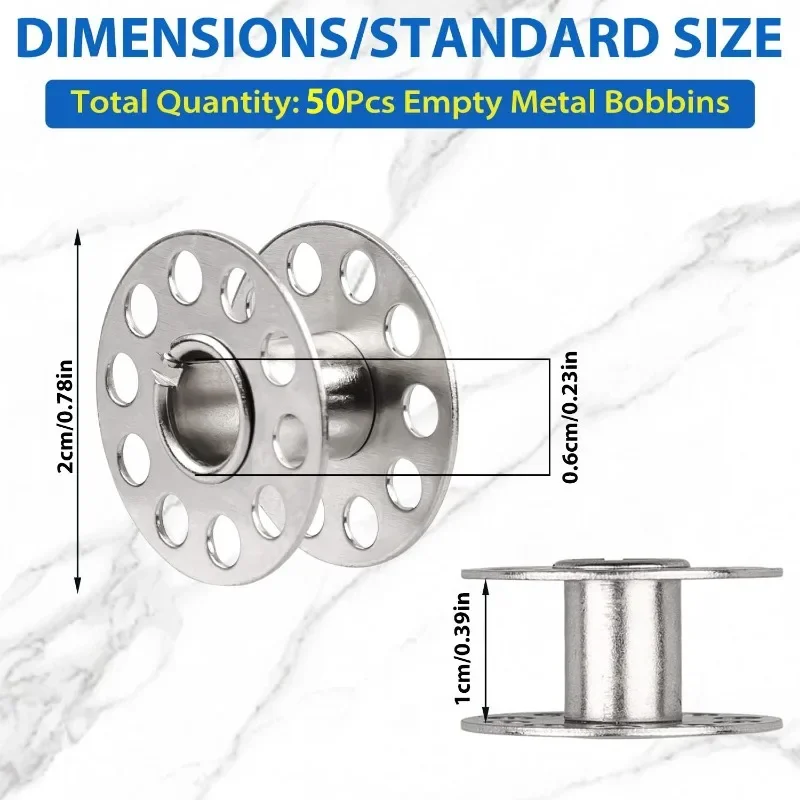 Sewing Machine Bobbins Household Sewing Machine Coil Roller Metal Bobbins Empty Spool Stainless Steel For Silk Thread Winding Brother Tailoring Parts