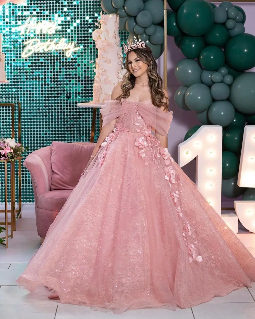 

Vestido De 15 Quinceañera Dresses 2024 Off Shoulder Handmade Flowers Bride Wear Party Gowns Long Princess Prom Girls' Dress