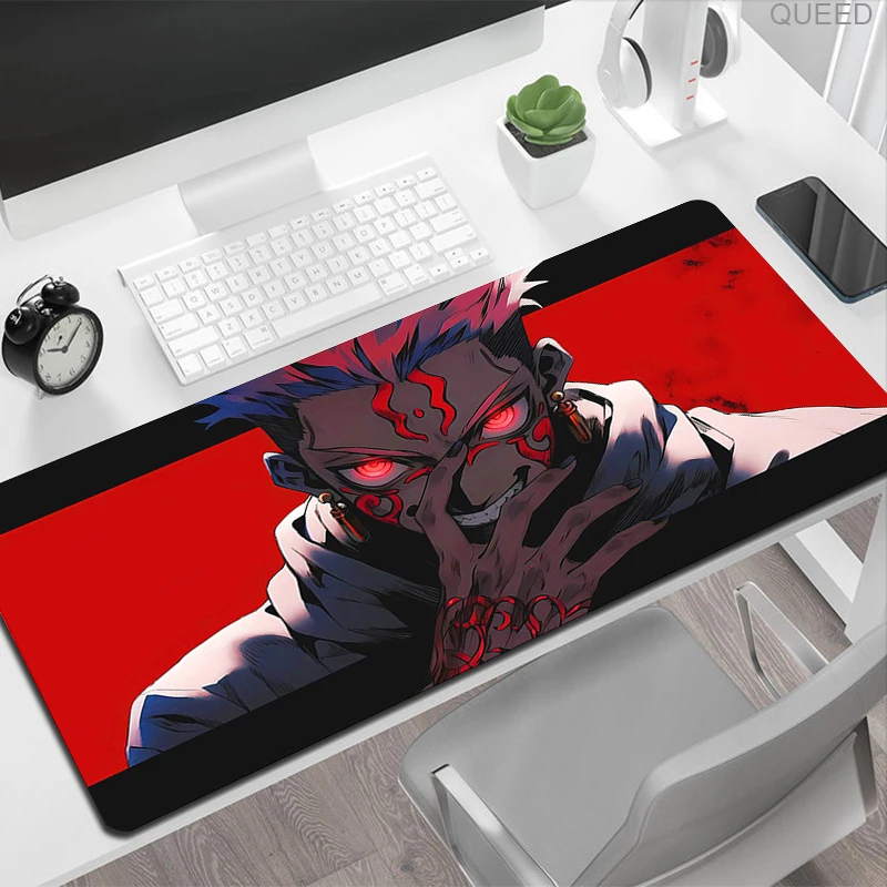 

J-Jujutsu Kaisen Mousepad XXL Manga Mouse Pad Computer Gaming Accessories Table Mats Laptop Anime Carpets Overlock Desk Mat PC