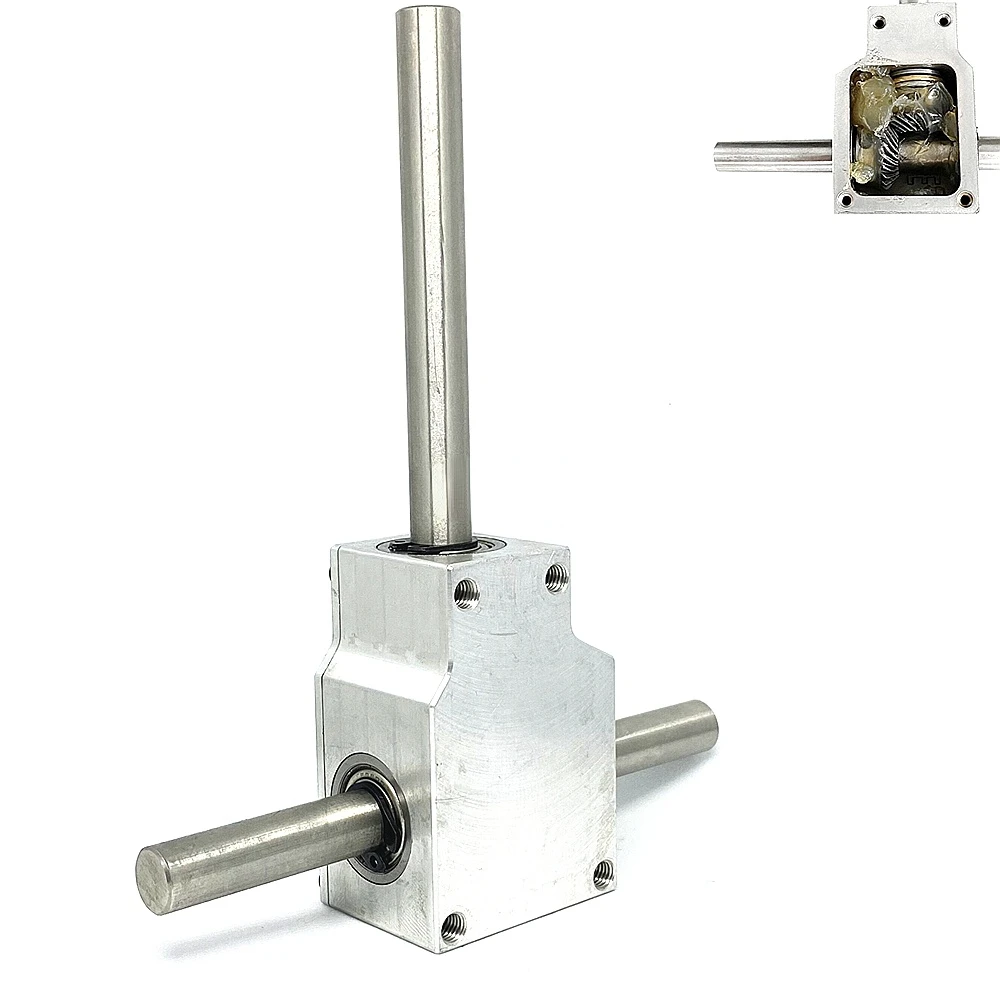 1:1 устройство с углом обращения 90 °, спиральный конический редуктор коробки передач в сборе, маленький редуктор с двумя валами 8 мм/10 мм